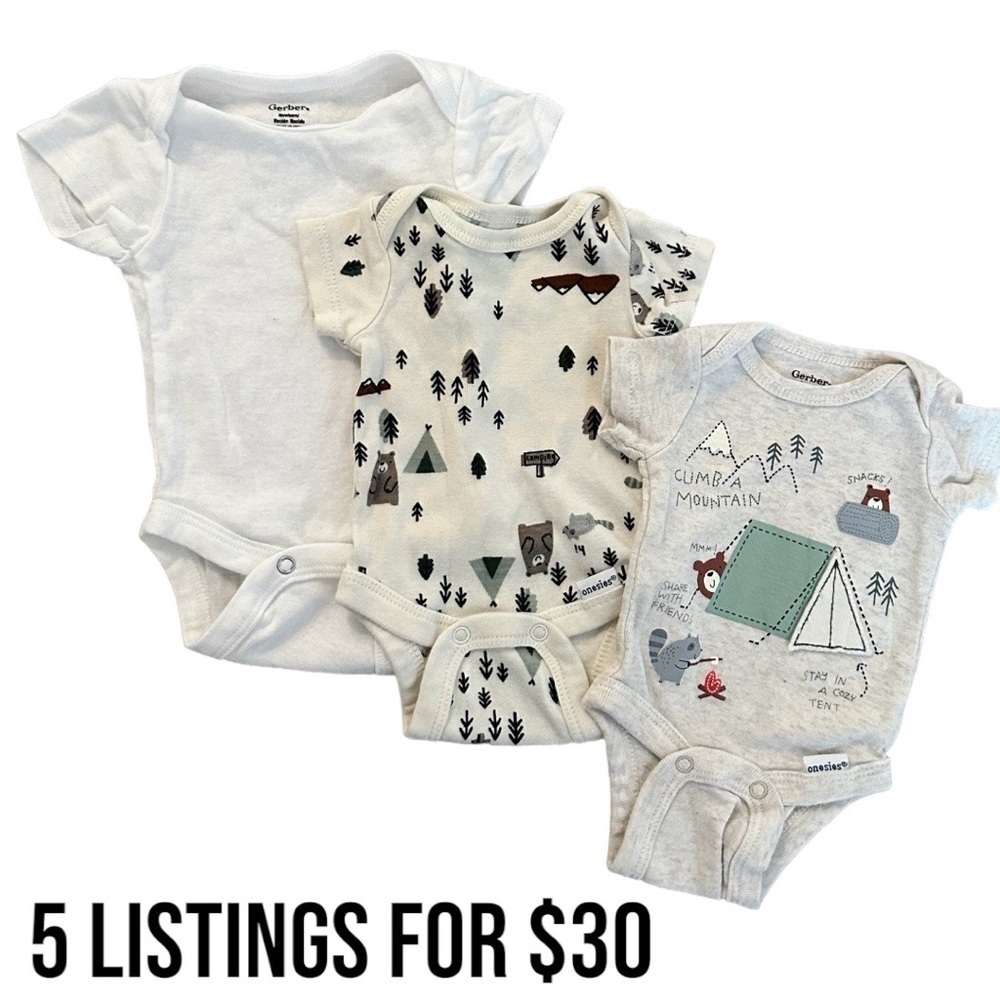 Baby boy bodysuit shirt bundle - preemie & newborn